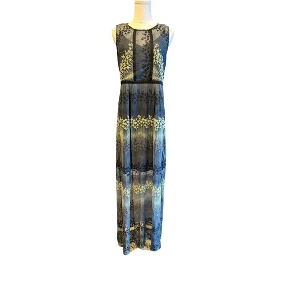 Sundance Boho Maxi Dress 4 Mesh Embroidered Sheer Indie Festival Cottagecore - Picture 4 of 12